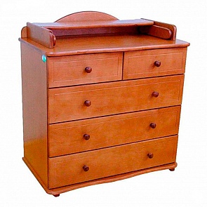 Комод с матрасом Красная Звезда С 575, красно-коричневый (Красная Звезда, КЗ-С 575_красно-коричневый)